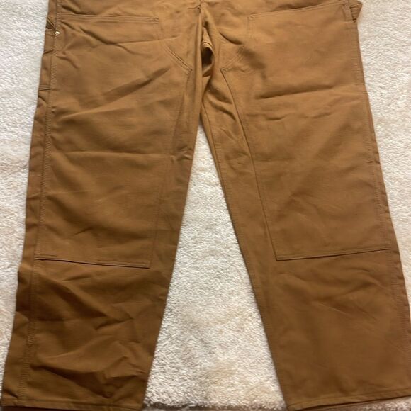 Carhartt Men’s R19 Brown Duck Work Bin Overalls 44X32 Heavyweight Cotton - Picture 4 of 6
